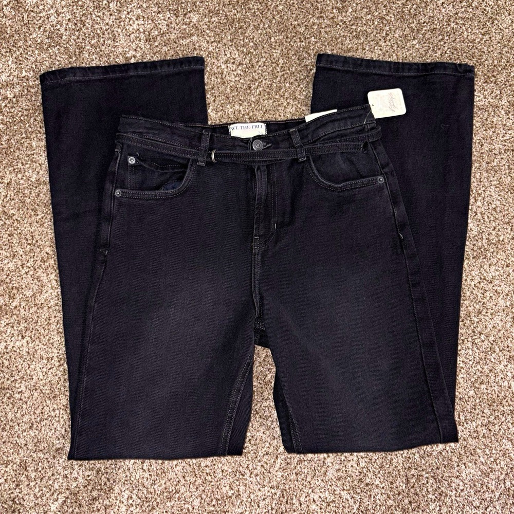 NWT Free People We The Free Sabine Black Smokeshow Slim Jeans Size 30
